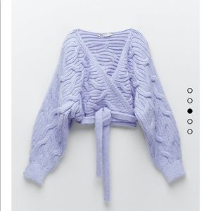 Zara Cable Knit Cropped Sweater